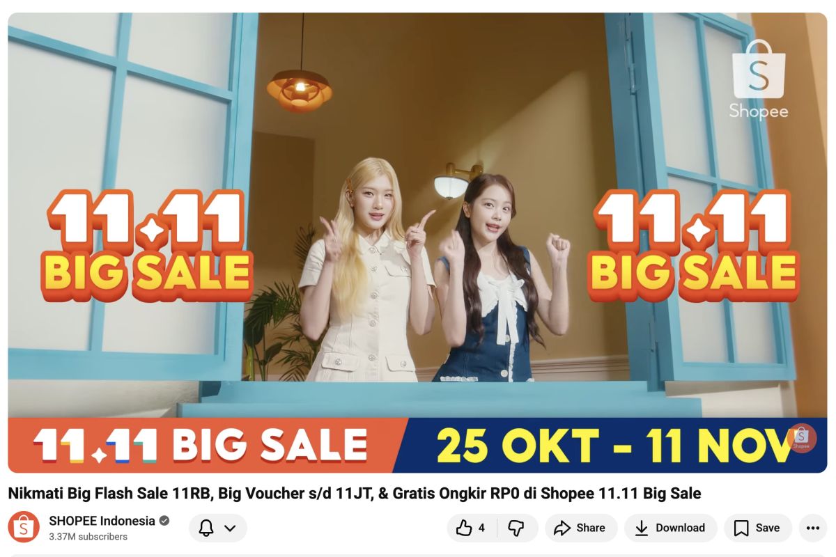 Hearts2Hearts curi perhatian melalui iklan Shopee 11.11 Big Sale