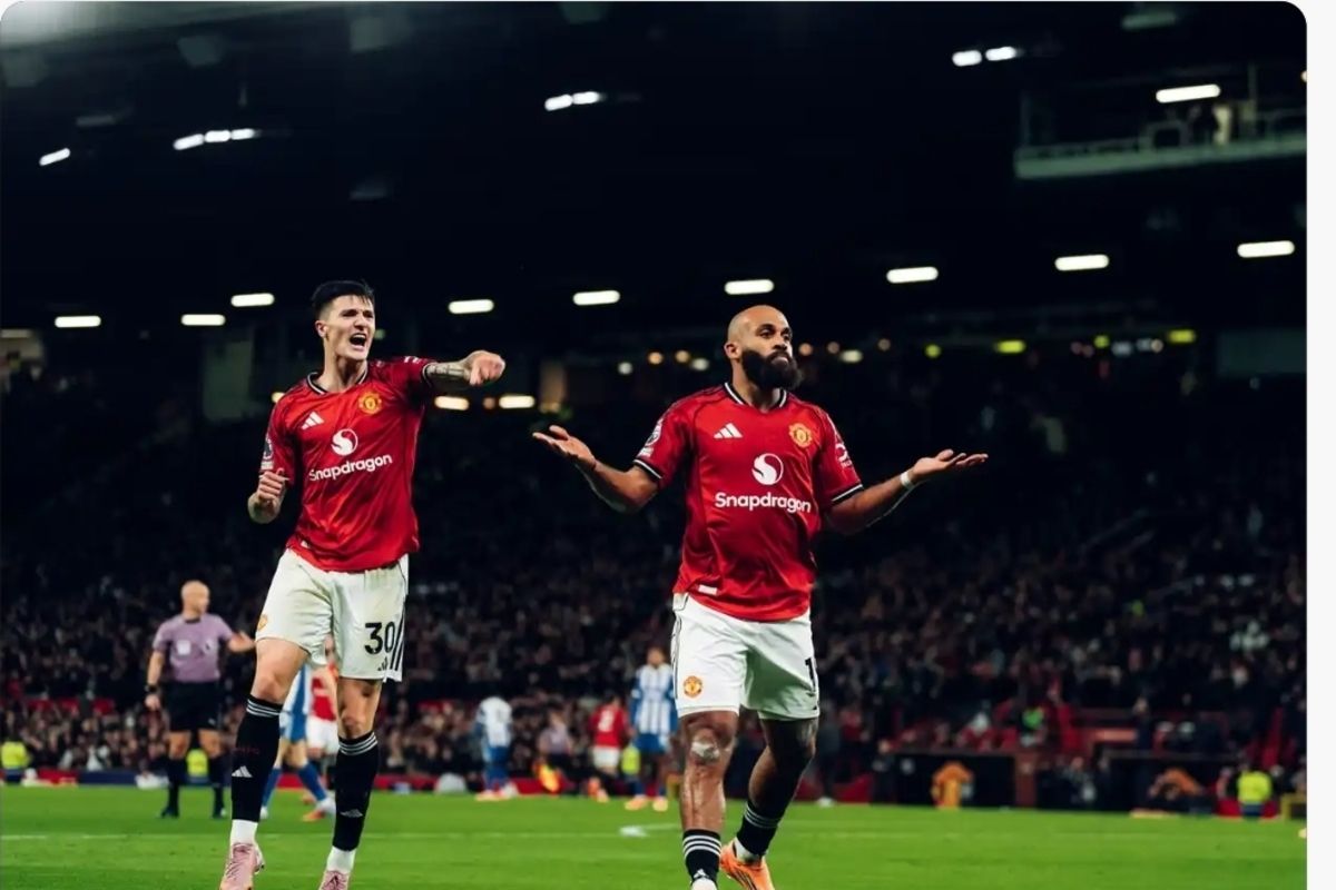 MU raih tiga kmenangan beruntun usai kalahkan Brighton dengan skor 4-2