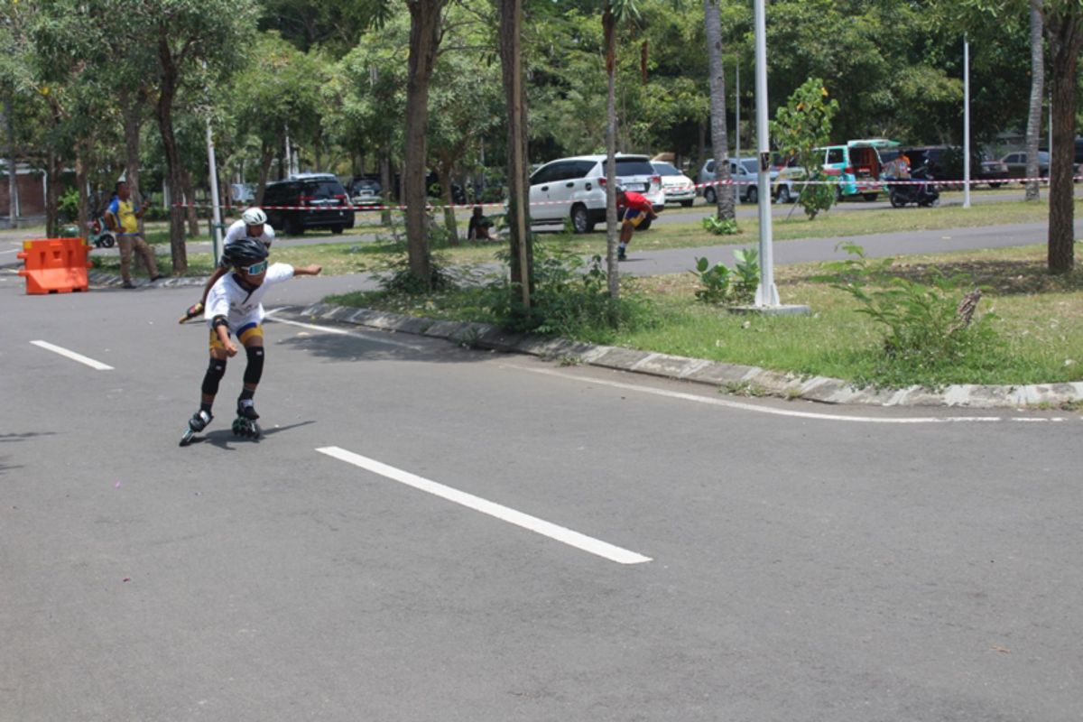 Puluhan atlet sepatu roda mengikuti Porkab Lombok Tengah