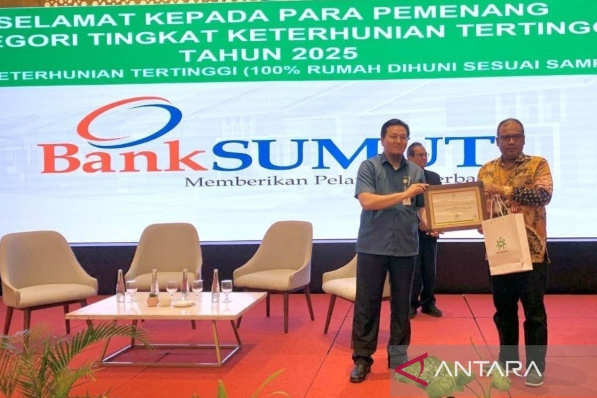 Bank Sumut raih penghargaan Tingkat Keterhunian Tertinggi 2025