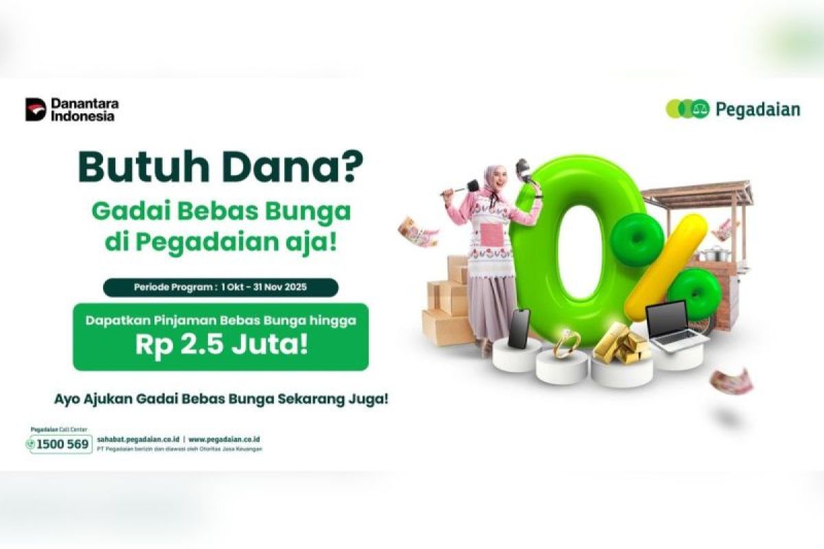 Program Gadai Bebas Bunga Pegadaian, solusi cepat dan ringan untuk kebutuhan finansial masyarakat