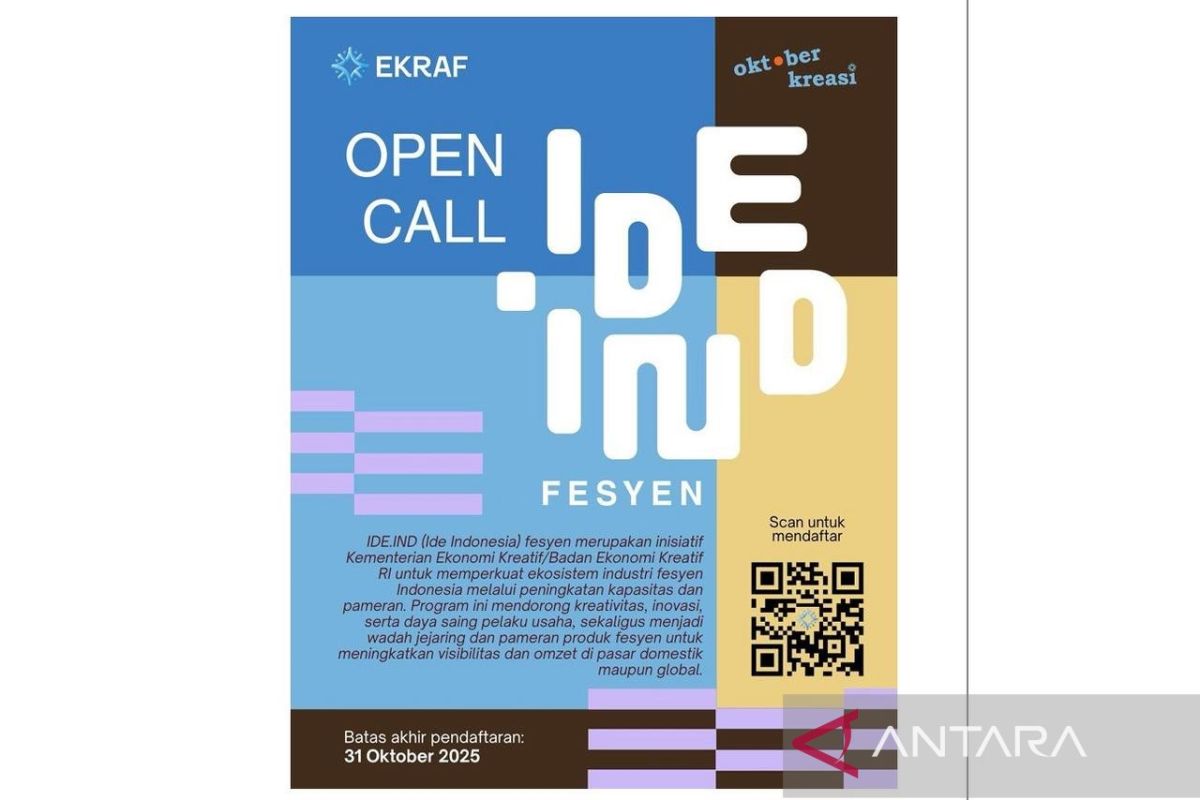 Kemenekraf buka pendaftaran IDE.IND 2025 untuk pegiat fesyen tanah air