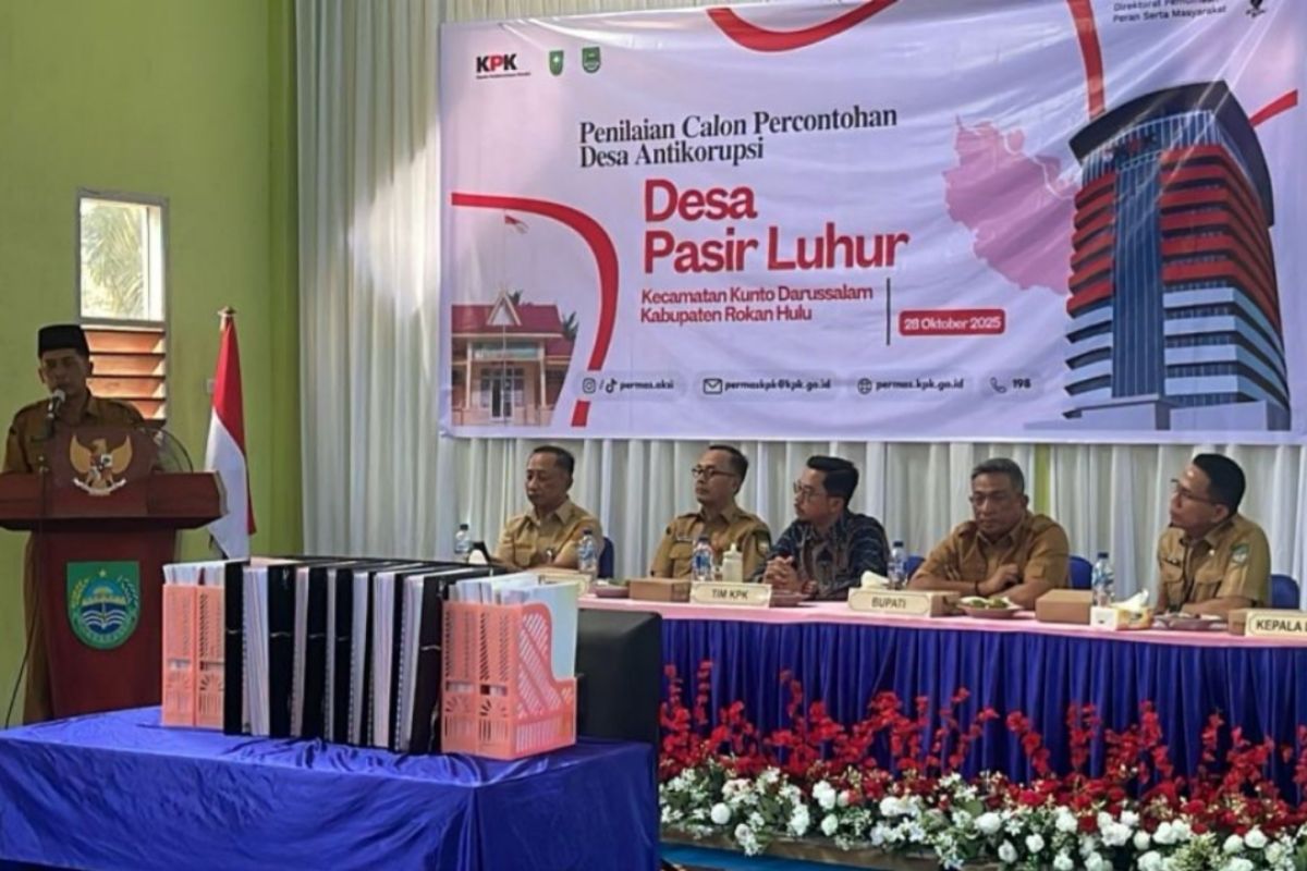 Pasir Luhur jalani penilaian percontohan Desa Antikorupsi di Rokan Hulu