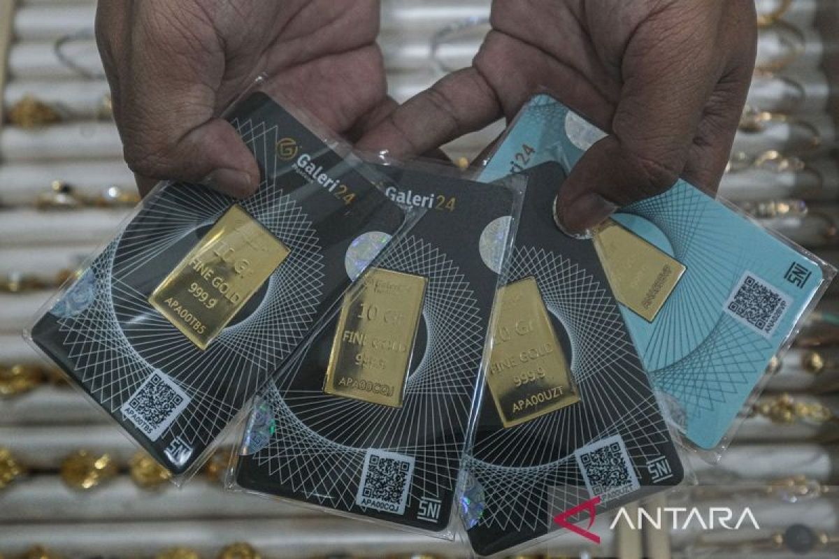 Emas di Pegadaian hari ini lanjutkan tren penurunan harga