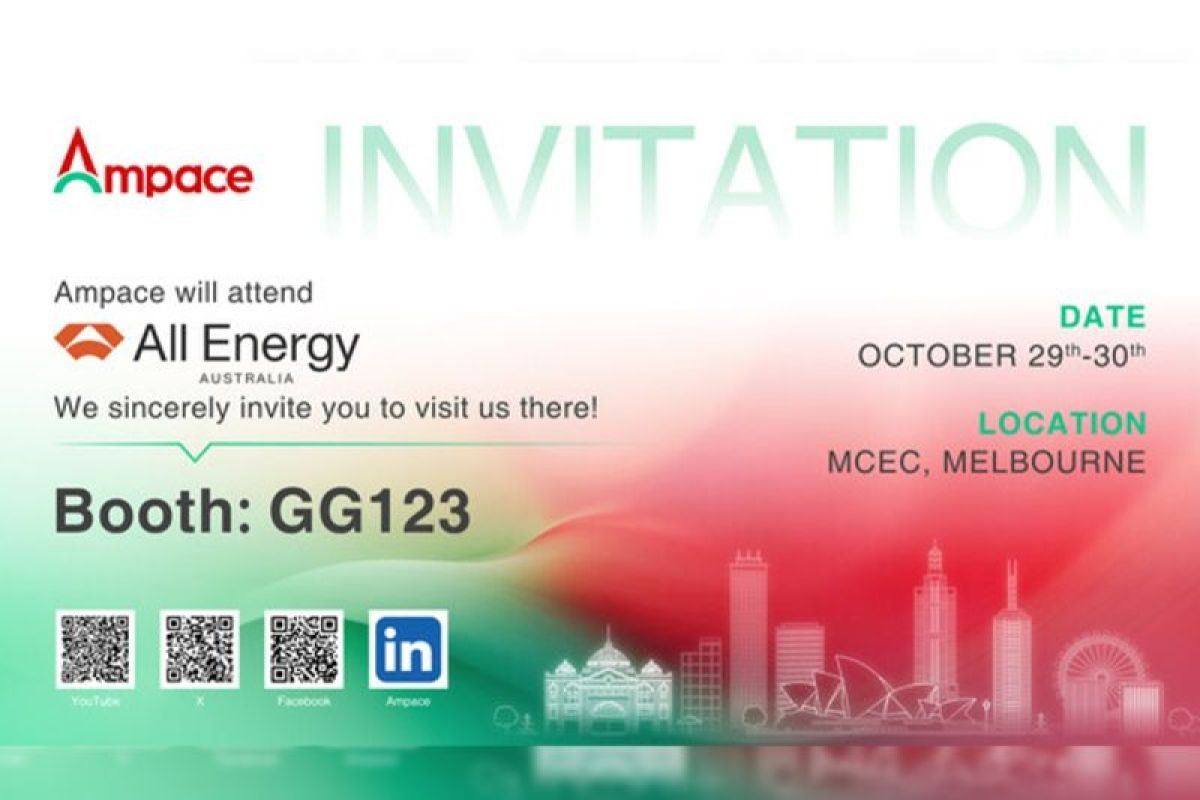 Ampace Showcases More Economical and Efficient Energy Solutions at All Energy Australia 2025