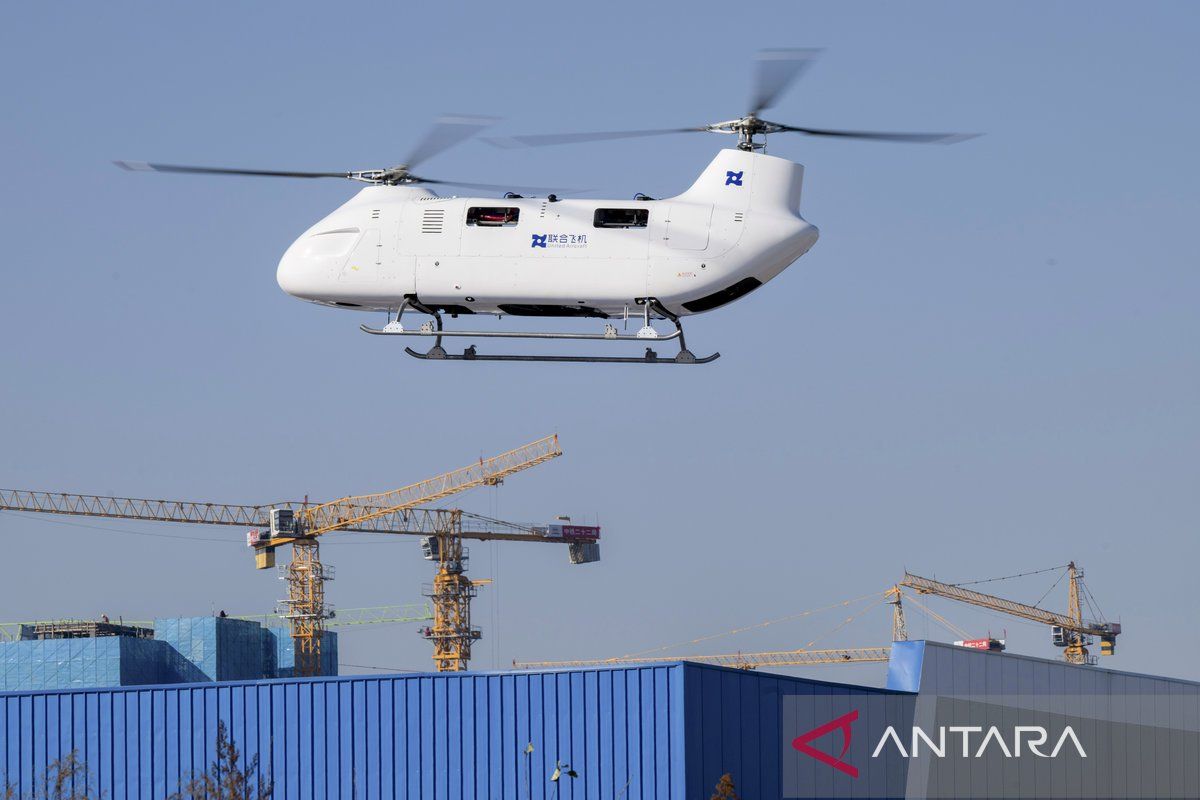 Helikopter tanpa awak Rotor Tandem Boying T1400 sukses jalani penerbangan perdana