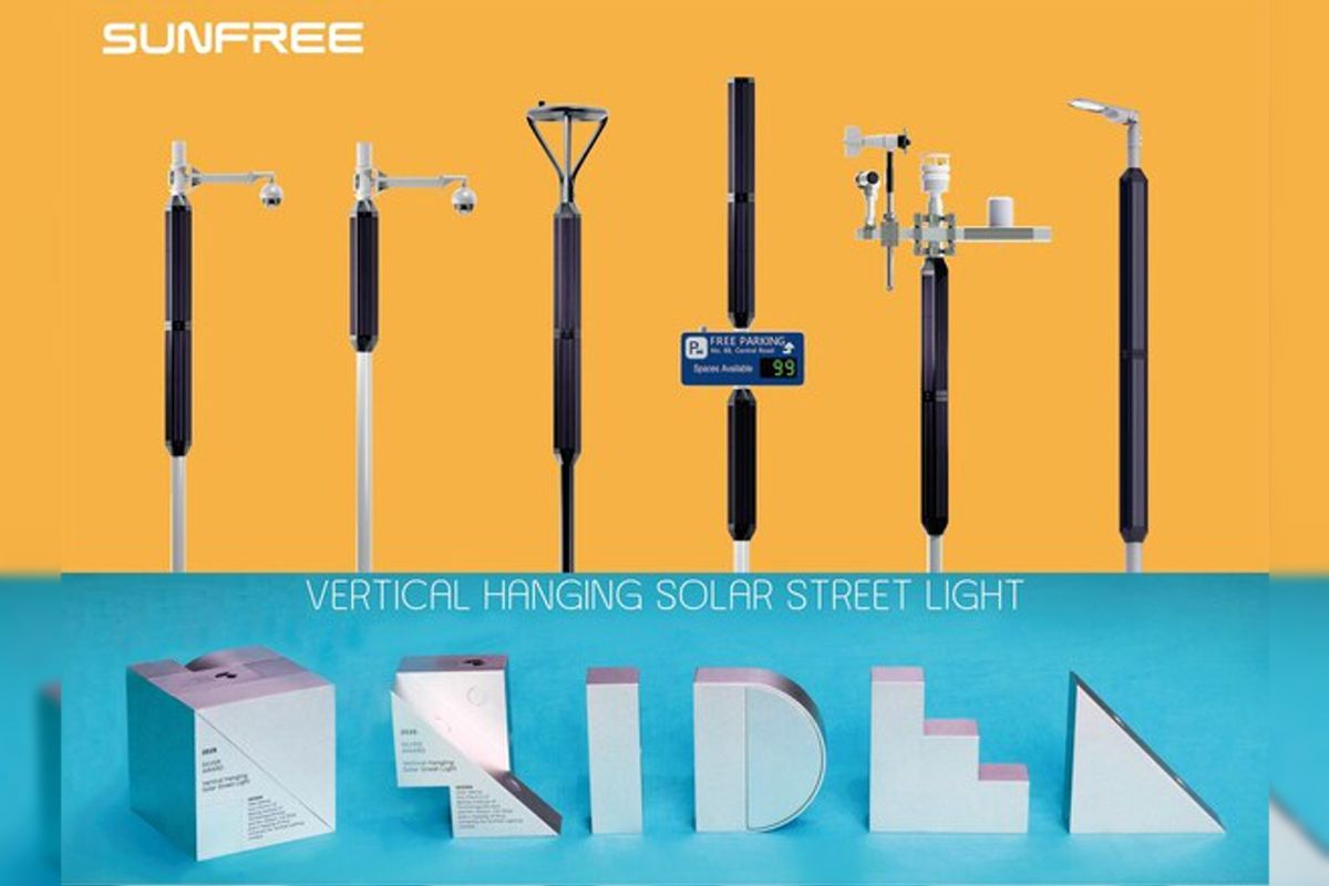 SUNFREE Wins iF 2025 Design Award and IDEA Silver Award: D4i Vertical Hanging Solar Street Light Ushers