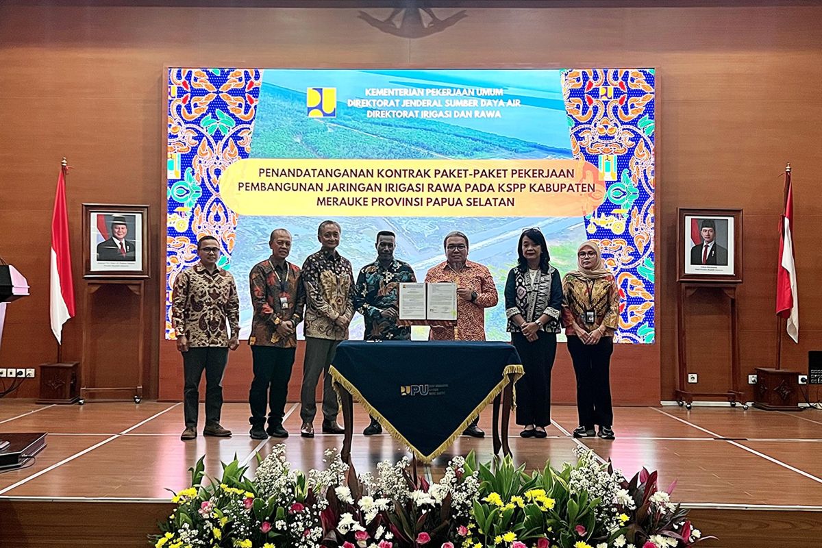 Waskita perkuat produksi pangan lewat irigasi rawa Merauke