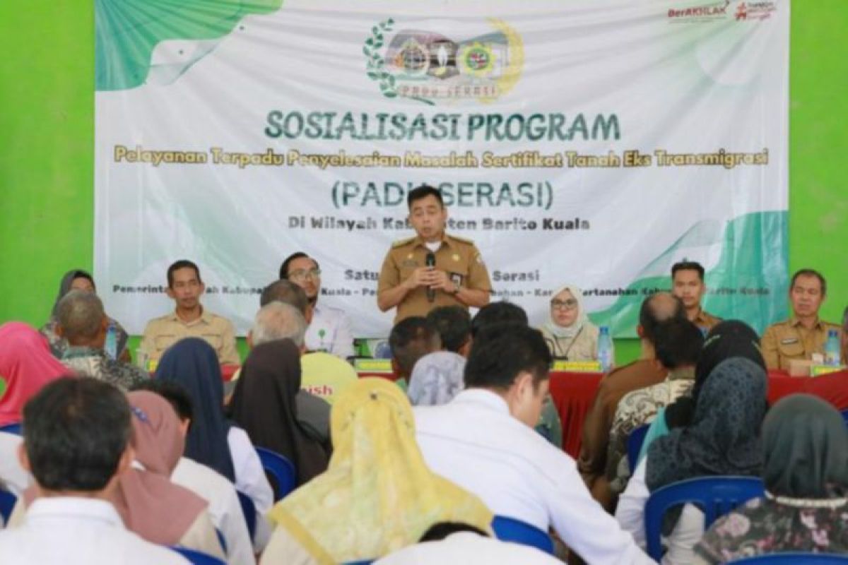 Masalah tanah eks transmigrasi, Wabup mengapresiasi Satgas Padu Serasi