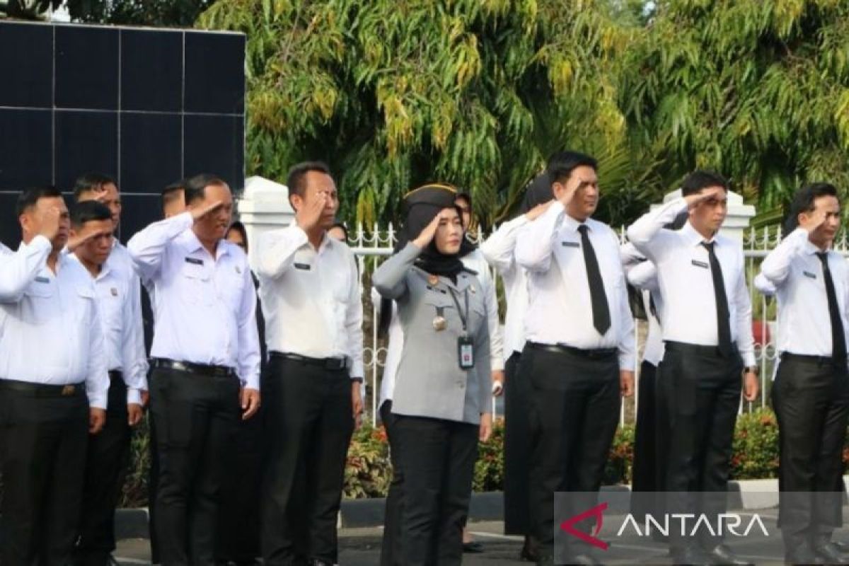 ASN Berintegritas, Kinerja Berkualitas, Kanwil Kemenkum Bengkulu gelar apel pagi bersama