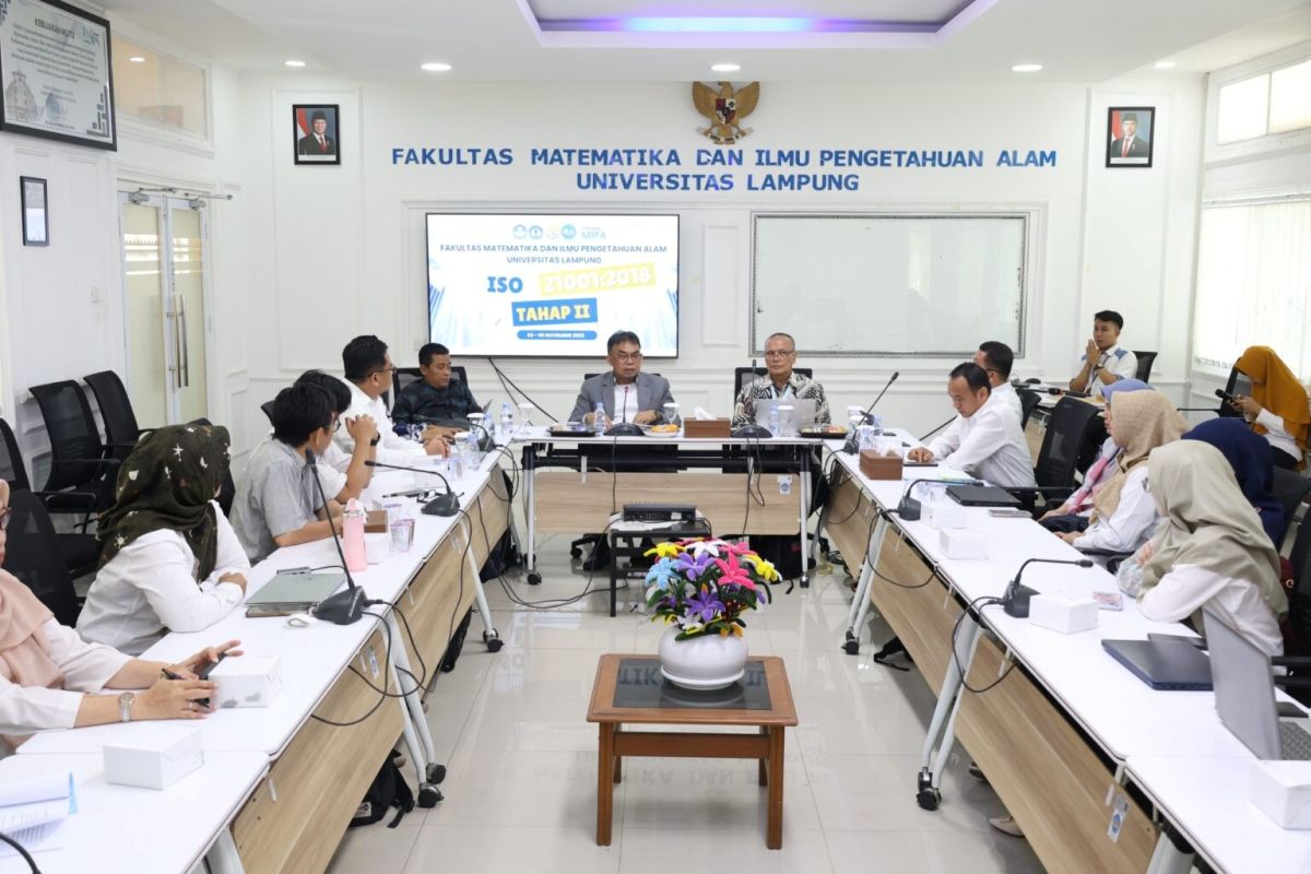 FMIPA Unila lakukan audit ISO 21001:2018 tahap dua
