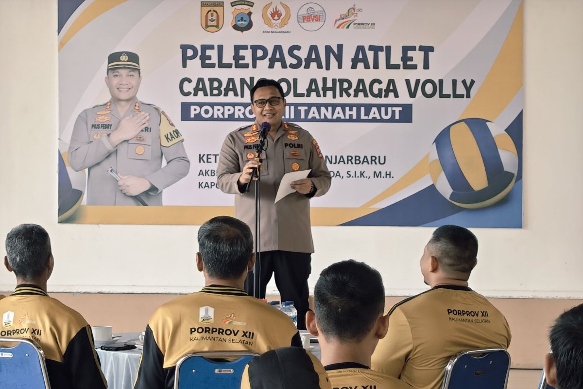 Kapolres Banjarbaru target tim voli sapu bersih emas di Porprov Kalsel