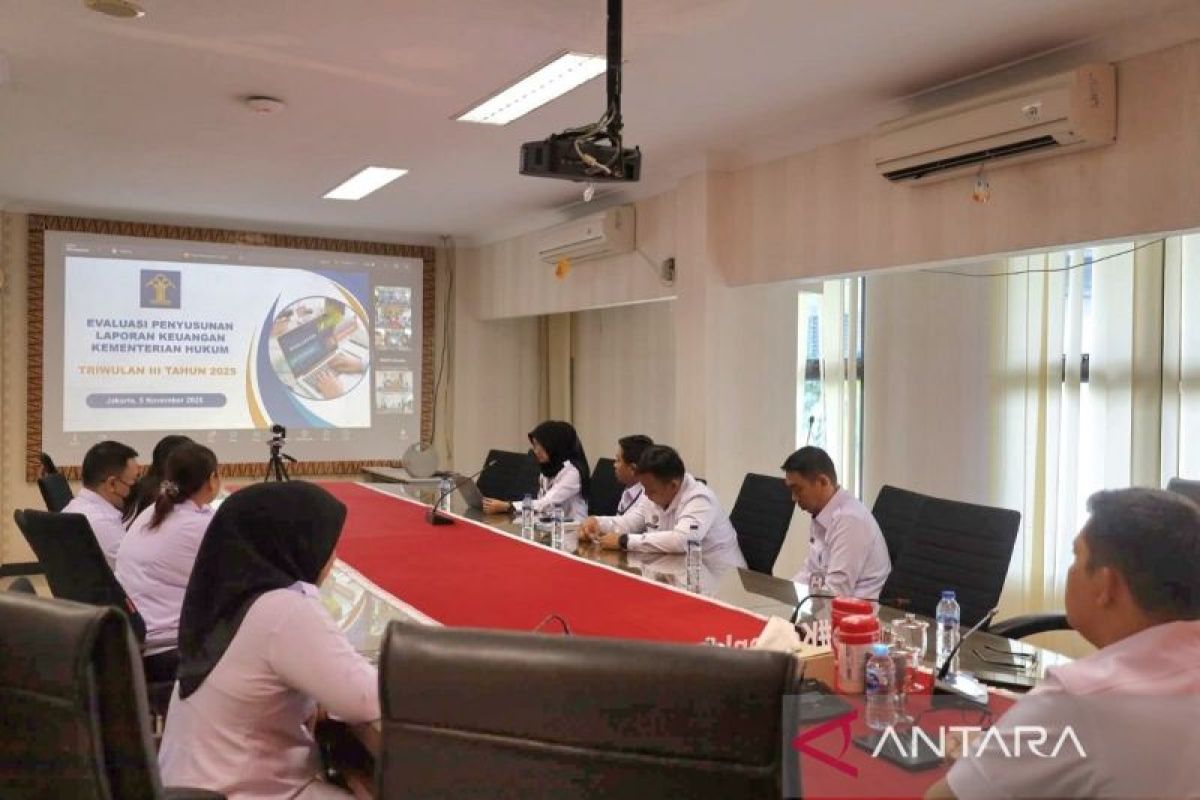 Kemenkum Riau Ikuti Evaluasi Laporan Keuangan Triwulan III 2025