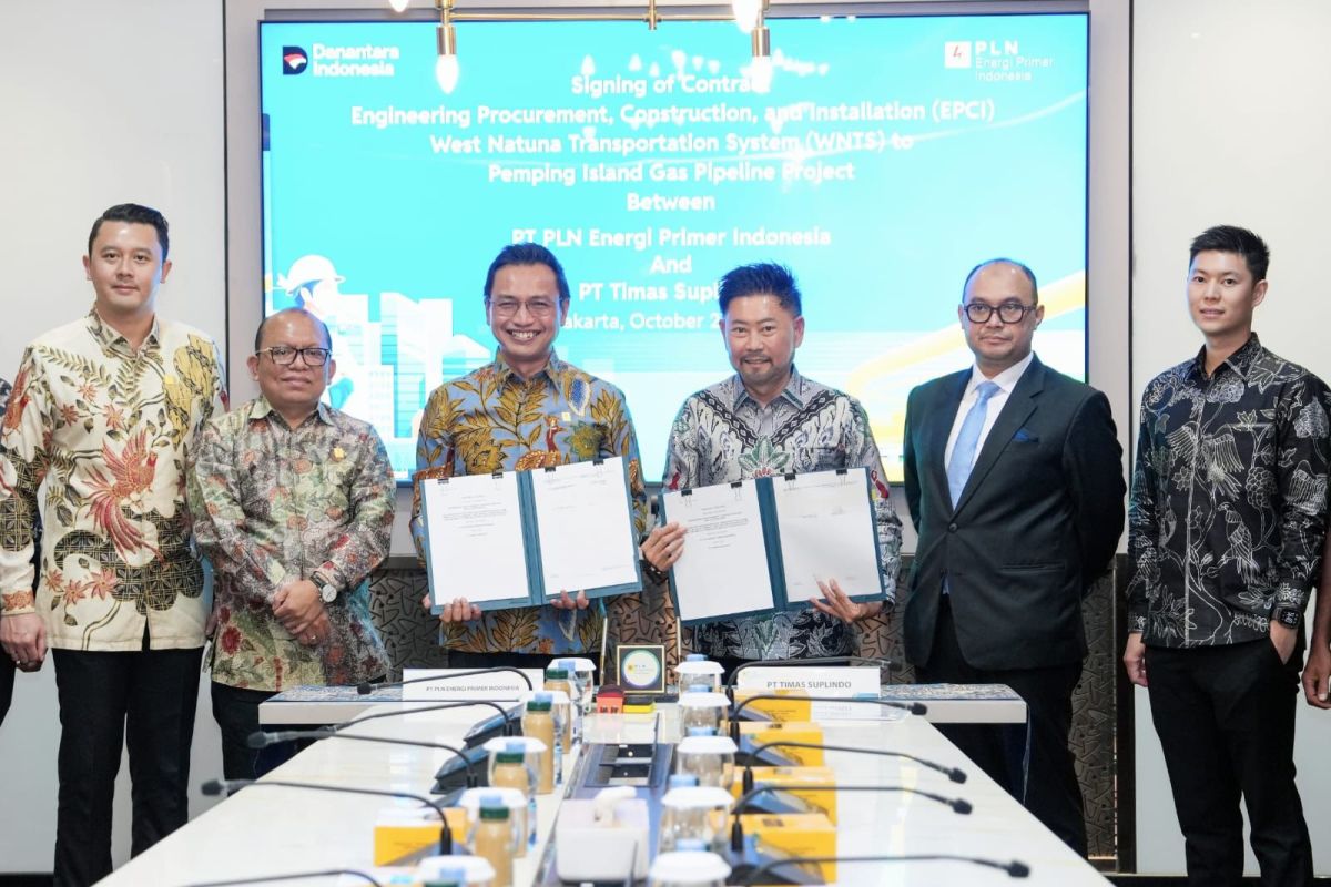 PLN EPI dan Timas Suplindo Teken Kontrak Pipa Gas WNTS–Pemping Perkuat Ketahanan Energi Nasional