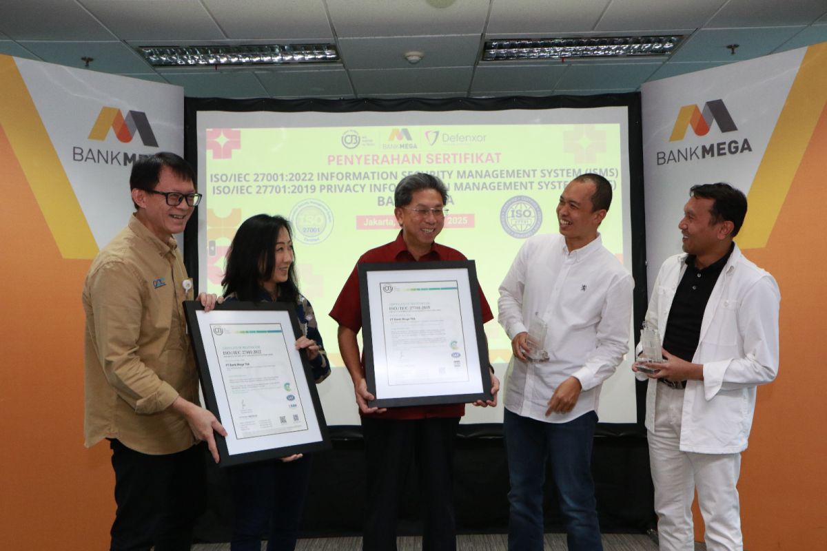 Bank Mega kantongi sertifikasi ISO keamanan informasi dan data pribadi