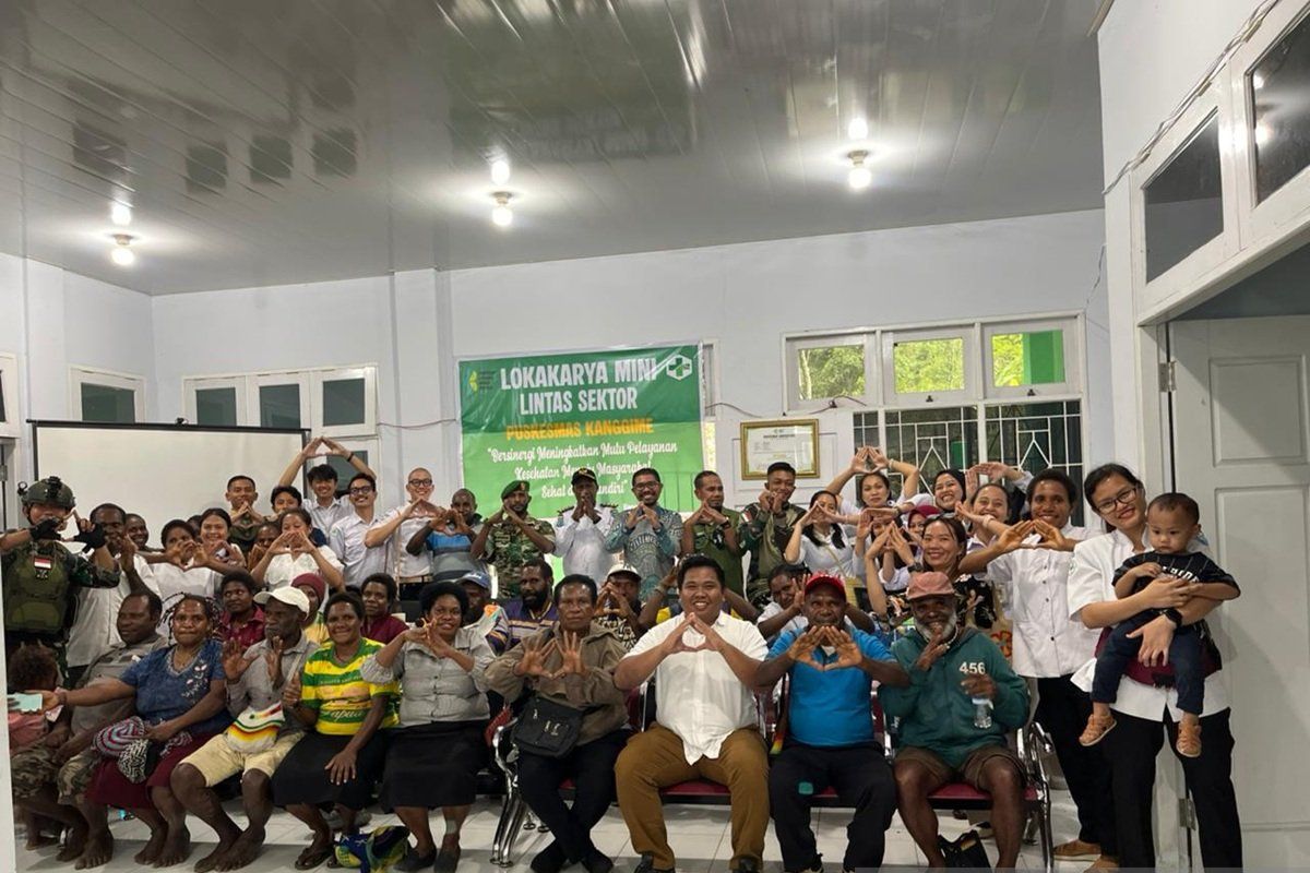 Satgas TNI Yonif 511/DY-Puskesmas Kanggime sinergi tingkatkan pelayanan medis