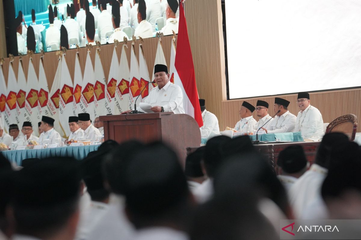 Prabowo ke kader Gerindra: Pemimpin sejati harus peka terhadap bangsa