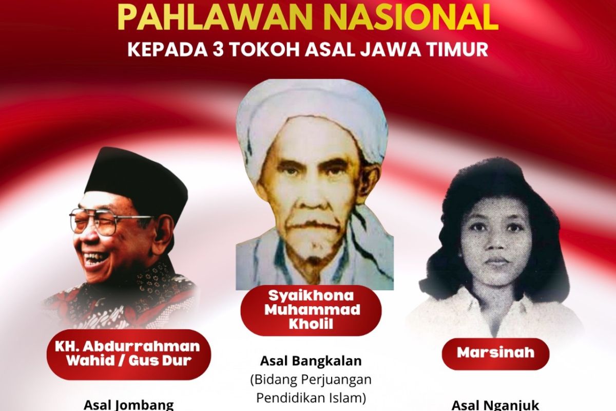 Khofifah apresiasi Gus Dur, Syaikhona Kholil, Marsinah jadi pahlawan