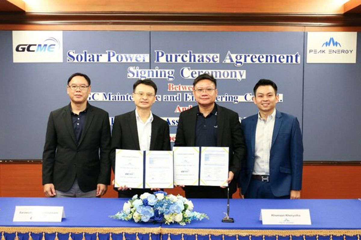GC Maintenance and Engineering and Peak Energy Sign PPA for 500 kWp Rooftop Solar at Rayong Facility