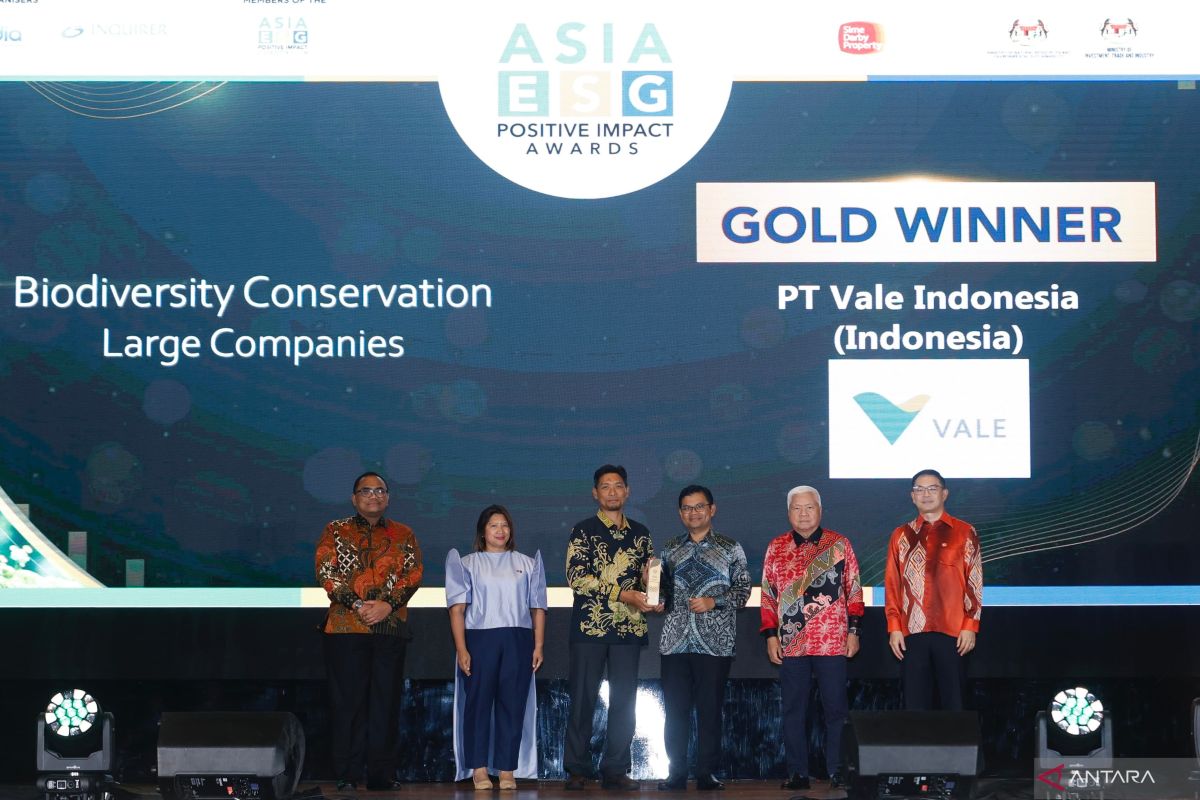 PT Vale raih Gold Award Asia ESG 2025 untuk "Biodiversity Conservation"
