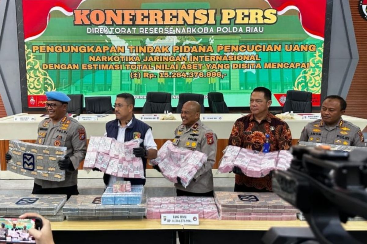 Polda Riau sita uang dan aset senilai Rp15 miliar terkait TPPU narkoba