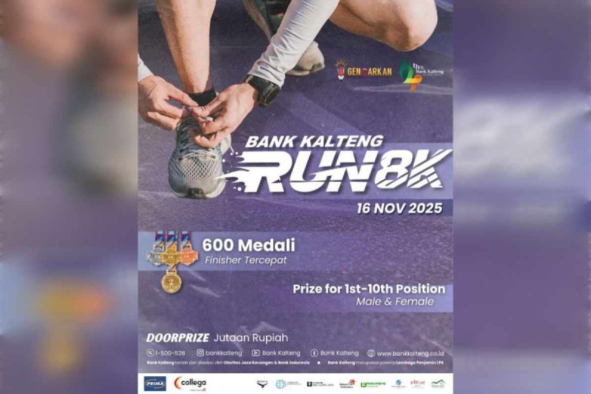 Bank Kalteng Run 2025 hadir warnai Palangka Raya dengan semangat HUT ke-64