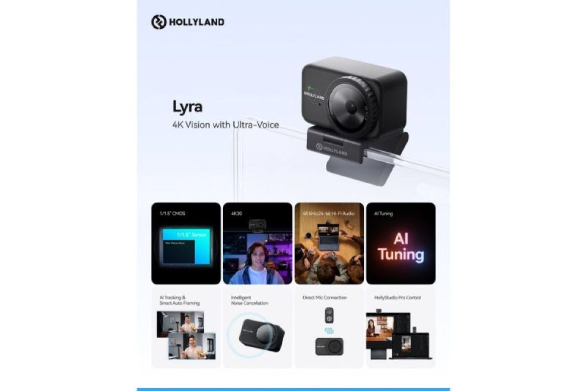 Hollyland Luncurkan Lyra 4K UHD Webcam yang Memadukan Performa Audio-Visual Berstandar Profesional dan Harga Terjangkau