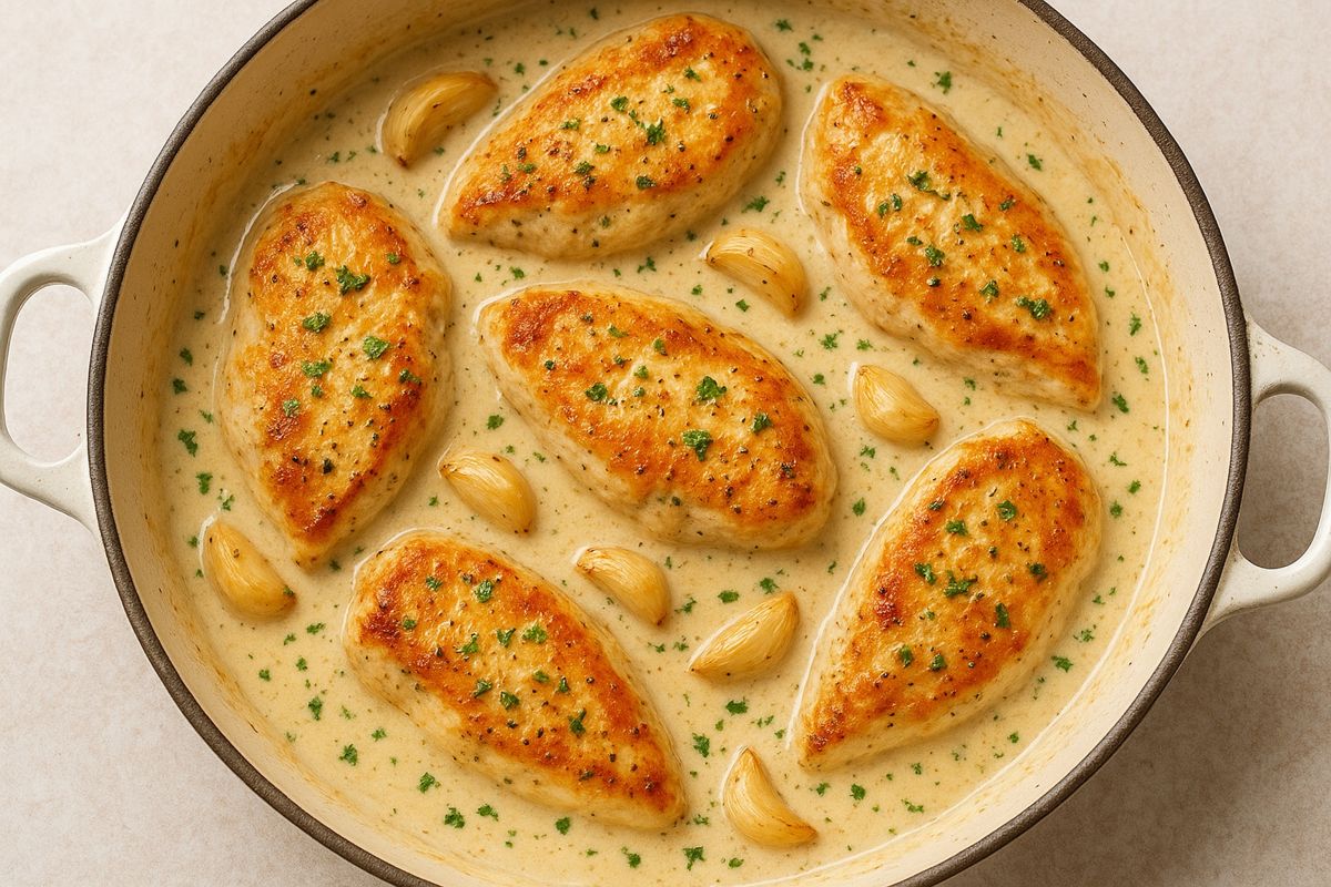 Resep creamy garlic chicken, menu rumahan dengan cita rasa restoran