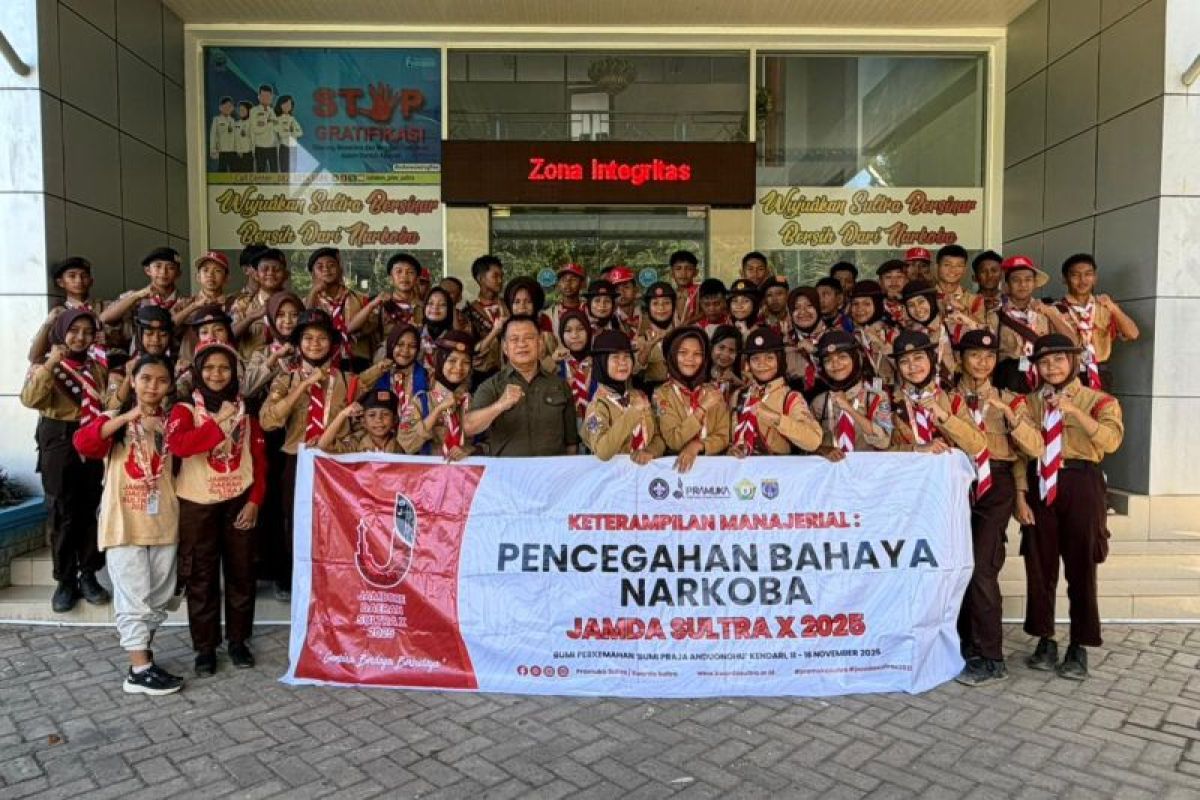 BNNP Sultra tanamkan karakter antinarkoba kepada peserta Jamda Pramuka