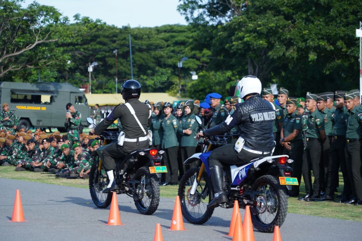 Kodam IM tingkatkan kesadaran berlalu lintas personel prajurit TNI AD