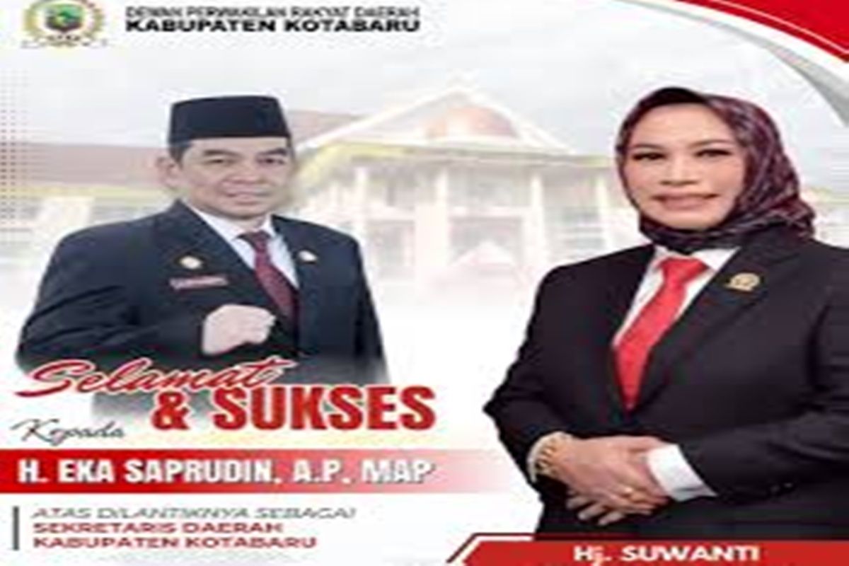 Ketua DPRD Kotabaru beri ucapan selamat kepada Eka Saprudin jabat Sekda