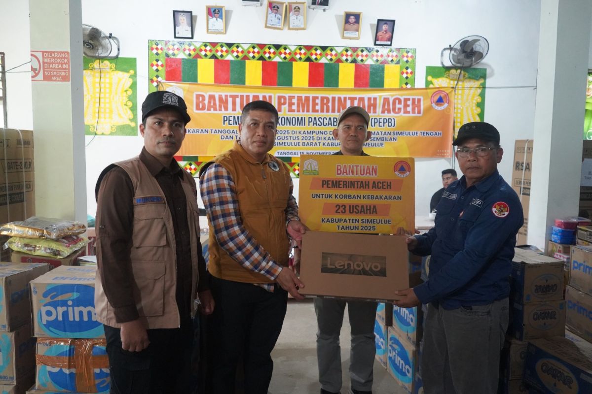 BPBA salurkan bantuan pemulihan ekonomi korban kebakaran di Simeulue