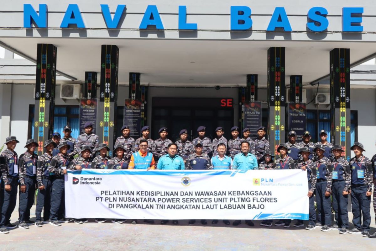 PLN melatih kedisiplinan dan wawasan kebangsaan di Lanal Labuan Bajo