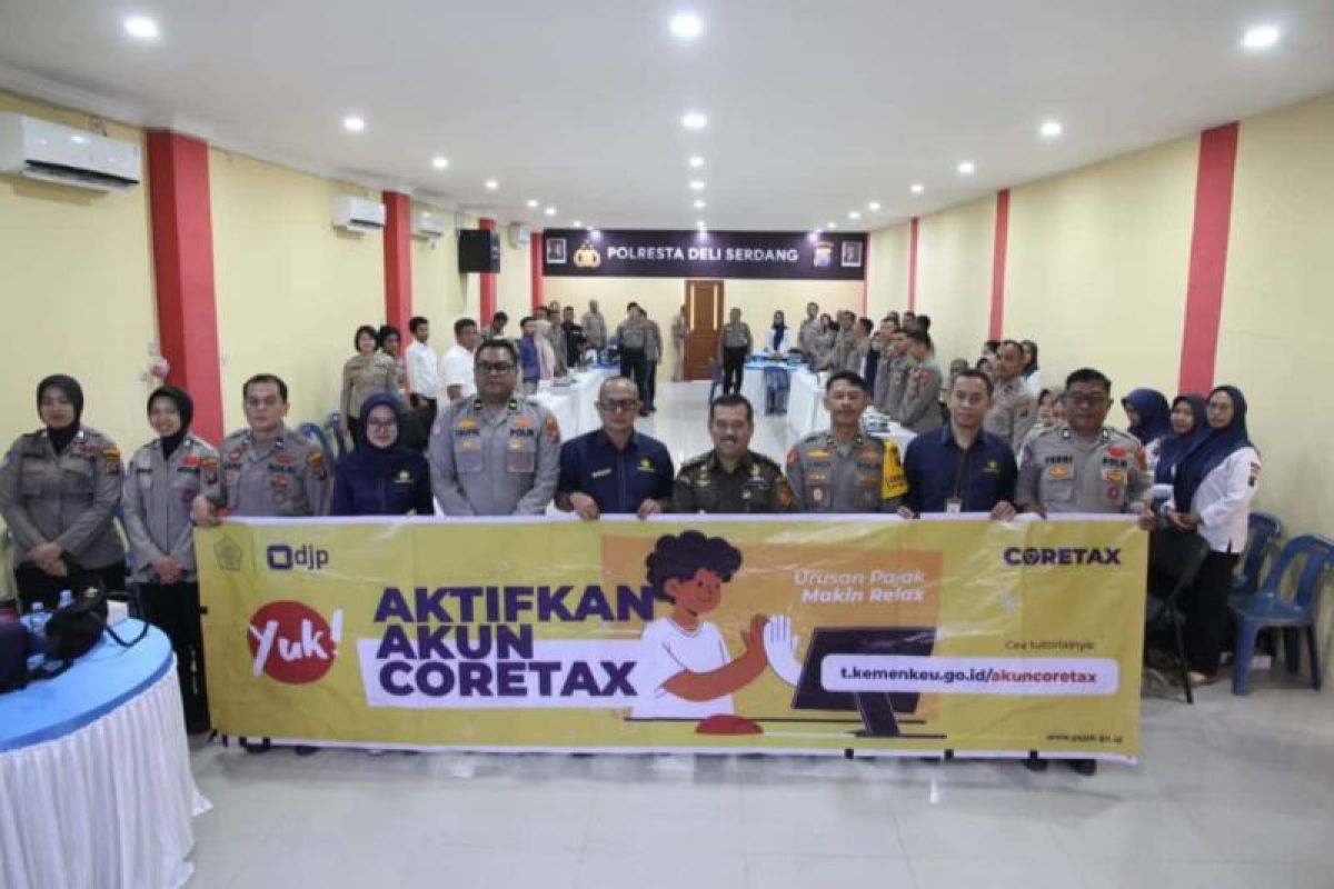 KPP Pratama Lubuk Pakam gelar edukasi Coretax di Polresta Deli Serdang
