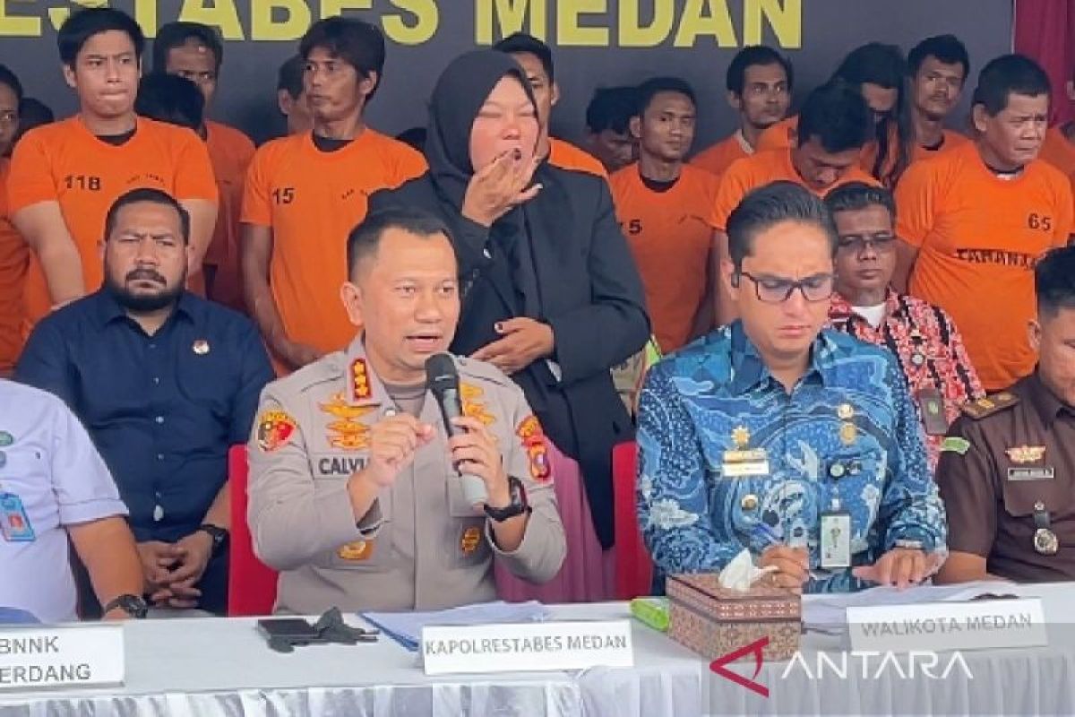 Polrestabes Medan ungkap 60 kg sabu dari 212 tersangka selama 42 hari