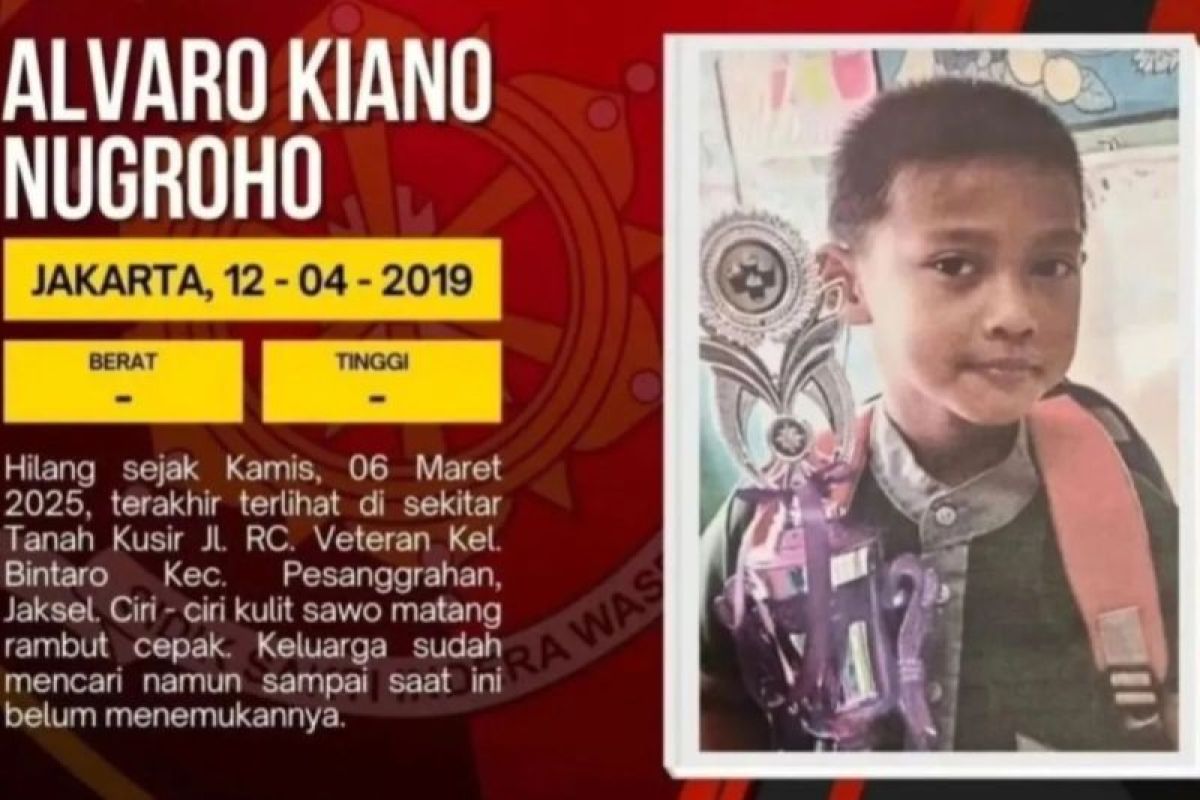 Alvaro hilang sejak Maret, Polisi ungkap pelaku pembunuhan adalah ayah tiri
