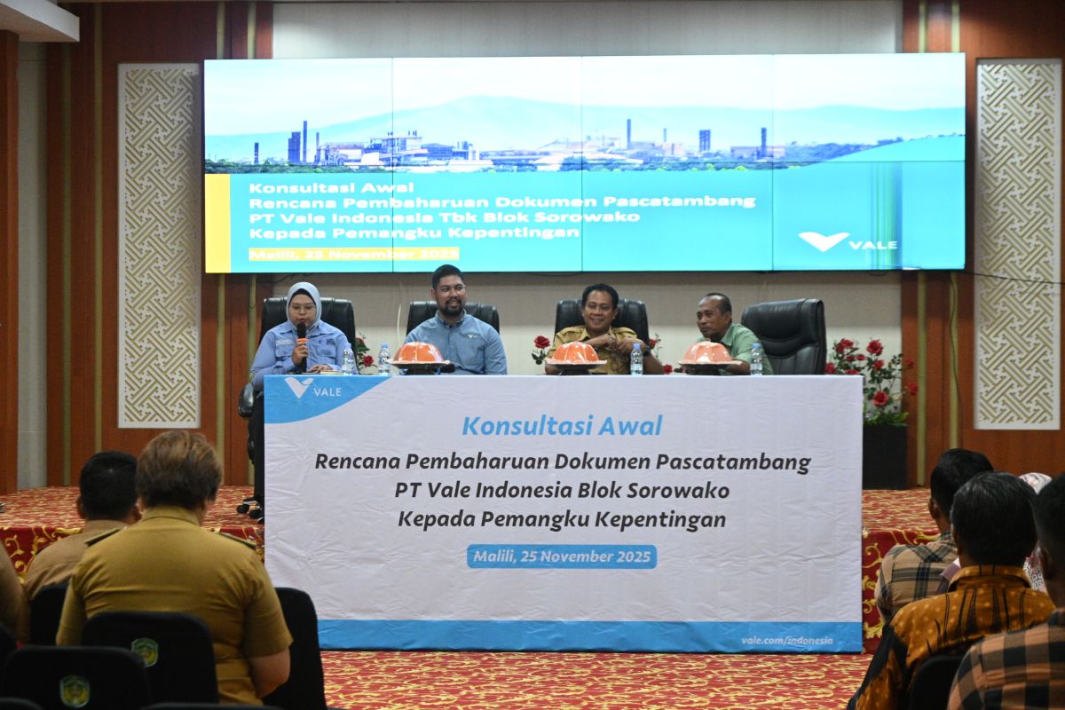 PT Vale libatkan Pemda perbarui dokumen pascatambang Sorowako