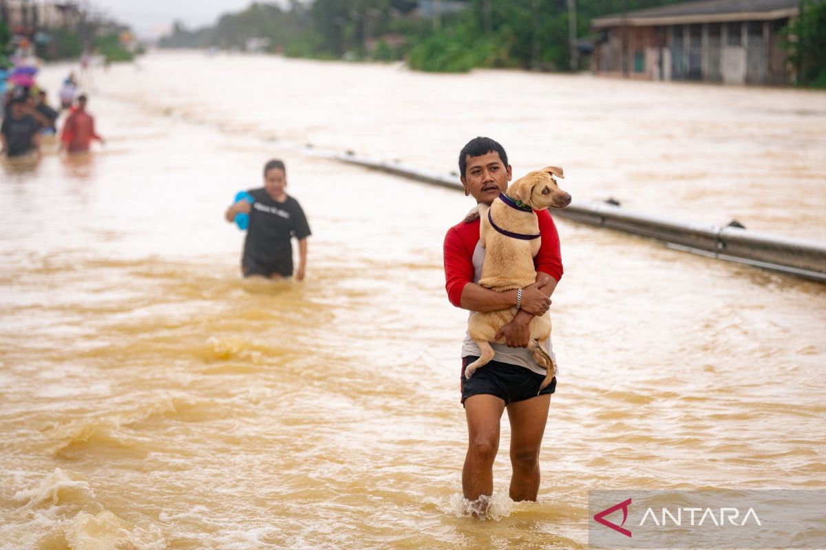 Korban tewas banjir di Thailand selatan meningkat jadi 87
