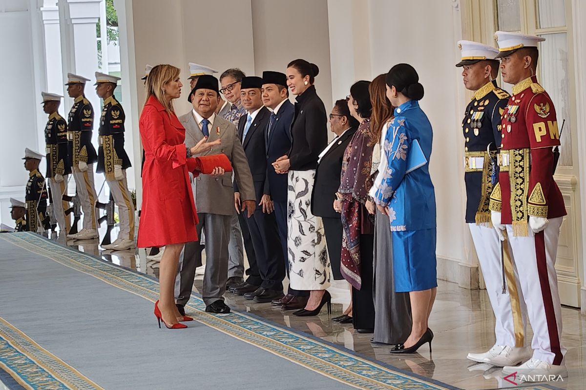 Prabowo welcomes Dutch Queen Maxima at Merdeka Palace