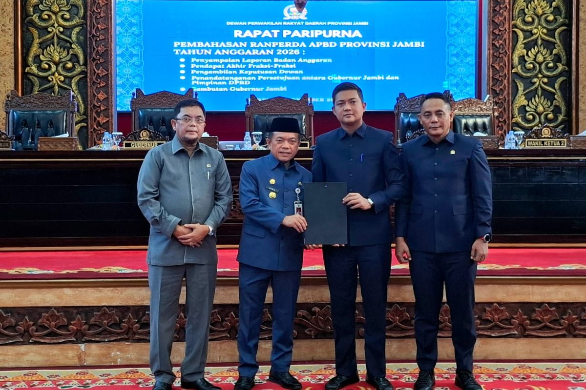 DPRD sahkan anggaran belanja Provinsi Jambi 2026 sebesar Rp3,7 triliun