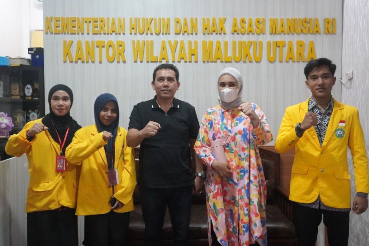 Mahasiswa Unkhair Ternate akhiri program magang di Kanwil Kemenkum Malut