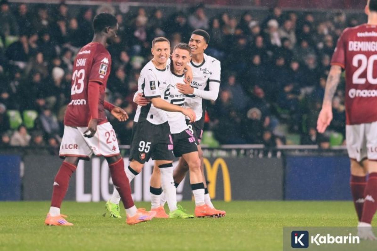 Rennes melesat ke posisi empat besar setelah menaklukkan Metz lewat kemenangan tipis 1-0
