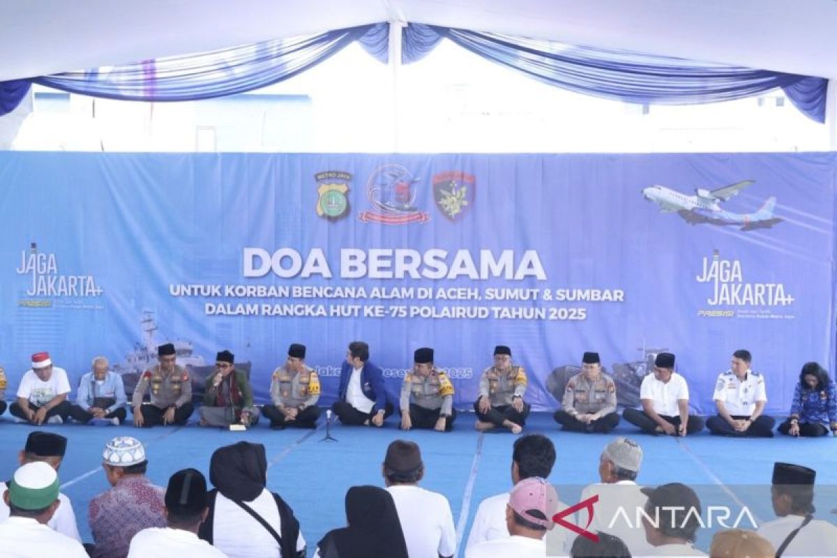 Polairud Polda Metro gelar doa bersama untuk korban bencana Sumatera