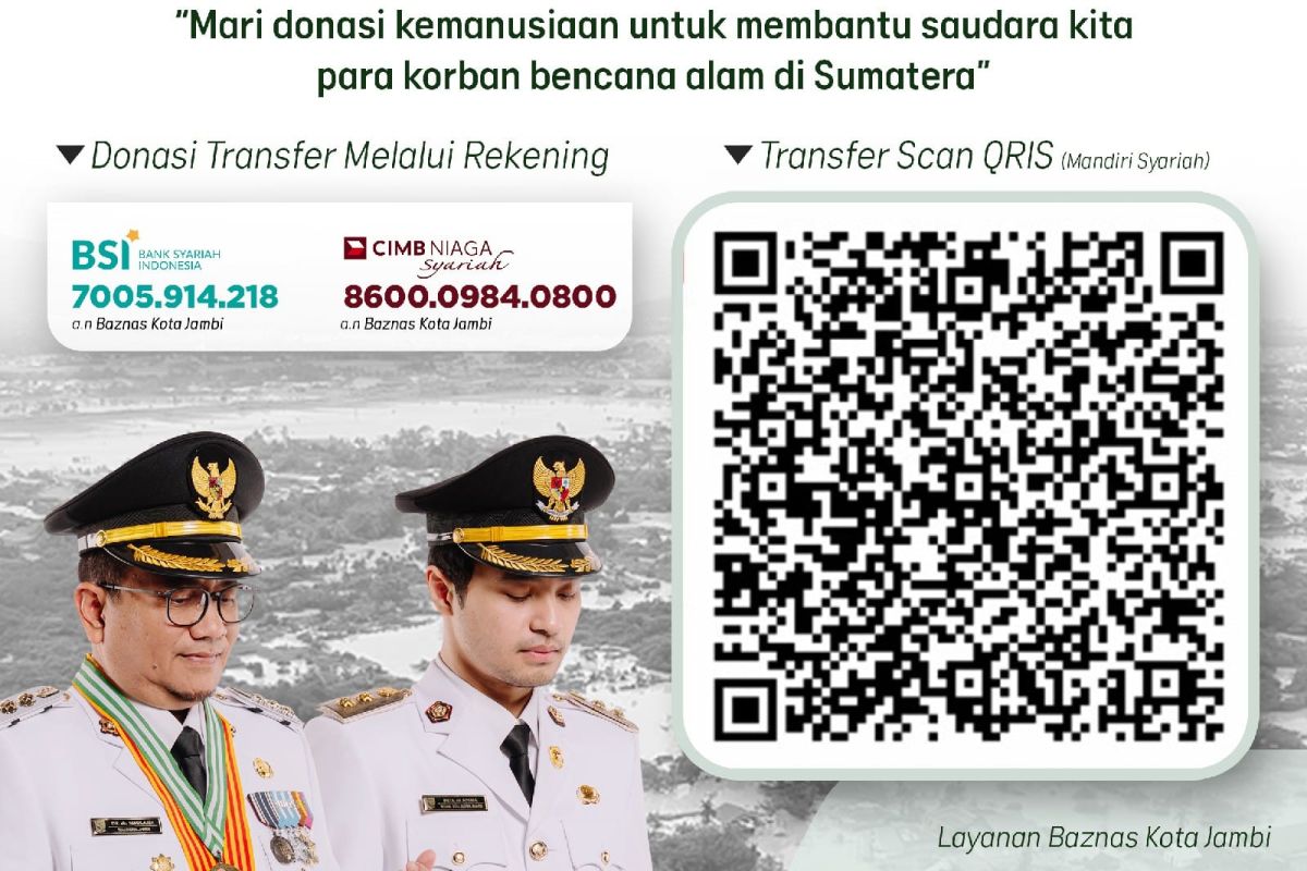 Pemkot Jambi buka donasi kemanusiaan bantu korban bencana Sumatera