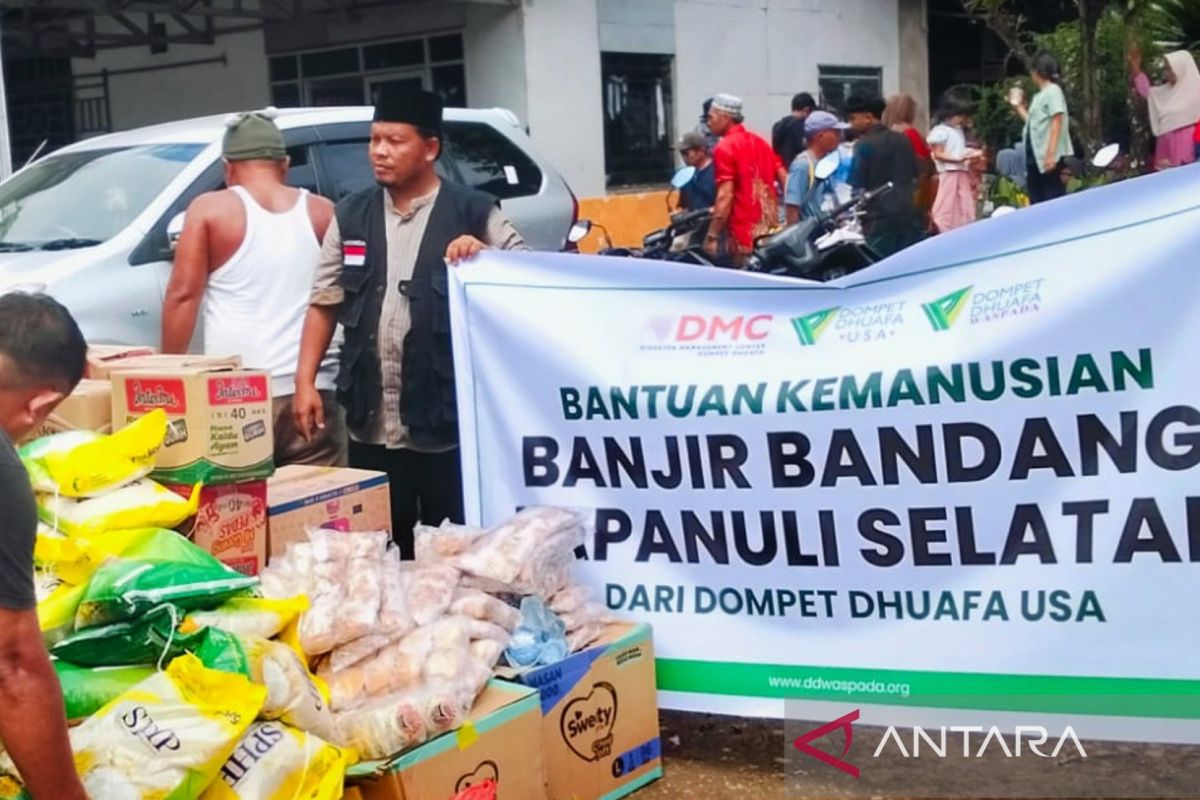 Dompet Dhuafa salurkan bantuan warga AS untuk Tapanuli Selatan