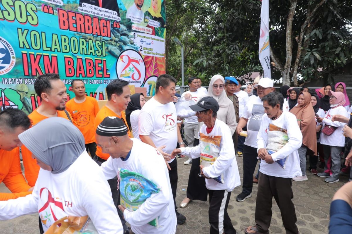 Gubernur salurkan sembako bantu warga Tanjung Binga Belitung
