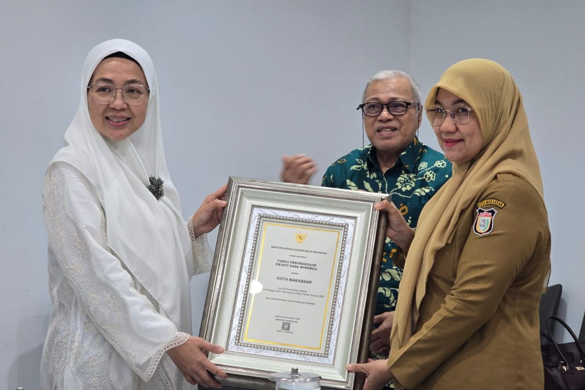 Makassar raih penghargaan kota sehat "Swasti Saba Wiwerda"