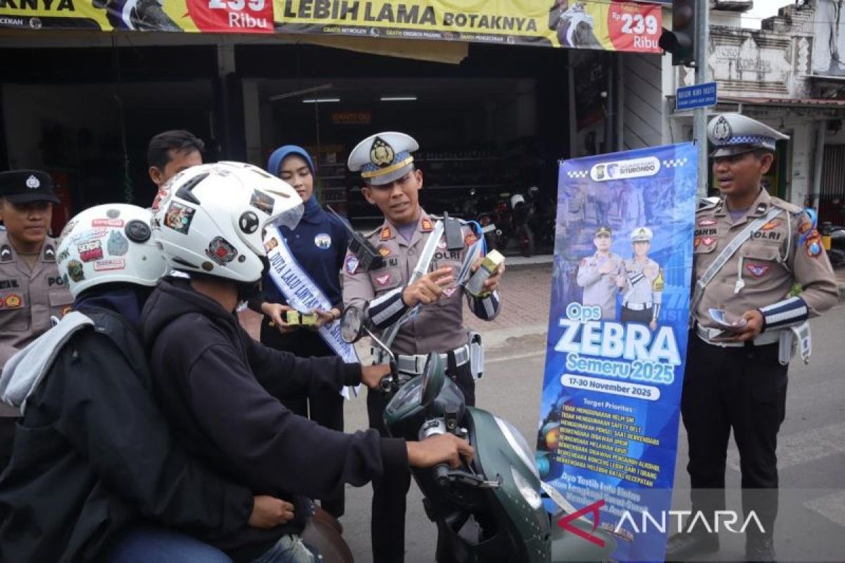 Polres Situbondo tindak 378 pelanggaran lalin selama Operasi Zebra