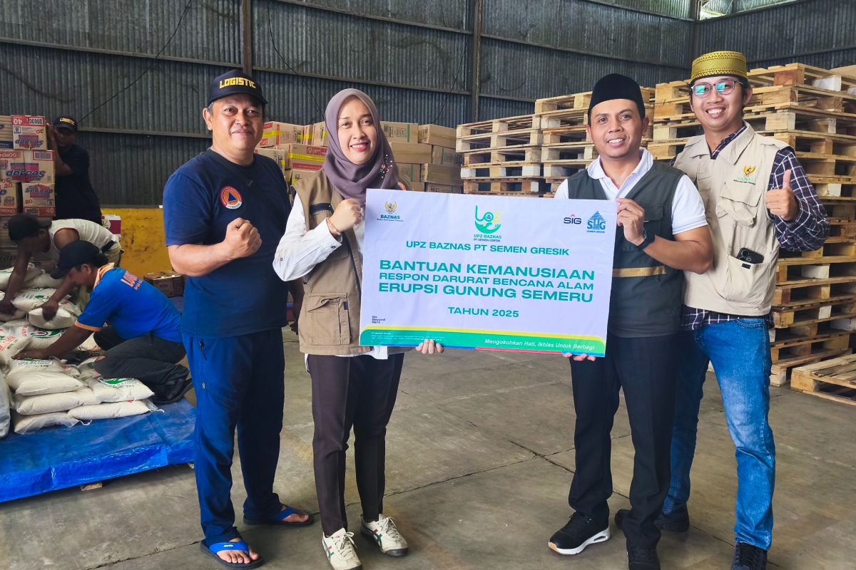 UPZ Baznas Semen Gresik  - BPBD Lumajang bantu korban Semeru