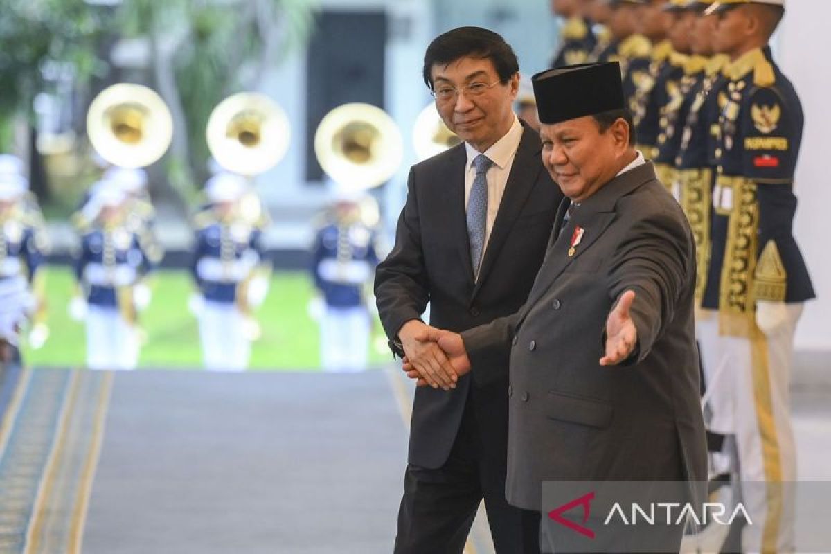 Prabowo terima Ketua MPR China Wang Huning di Istana Merdeka
